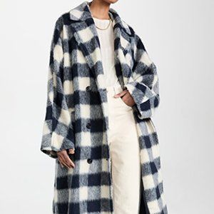 STAND STUDIO Mikaela Long Buffalo Check Coat